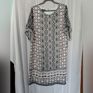 AGB Geometric Patterned Dress